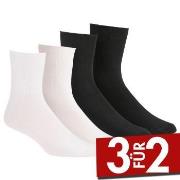 Damella 2P Seamless Socks Schwarz/Weiß Gr 39/42 Damen