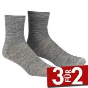 Damella 2P Thin Wool Socks Hellgrau Gr 39/42 Damen