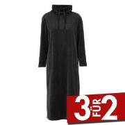 Damella Velour Cosy Dress Schwarz Small Damen