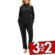 Damella Velour Plain Suit Schwarz Small Damen