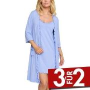 Damella Viscose Plain Wave Robe Hellblau Bambus Small Damen