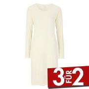 Damella Wool Long Sleeved Nightdress Elfenbein Merinowolle Small Damen