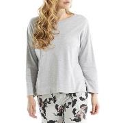 Damella Greymelange Flower Top Grau X-Large Damen