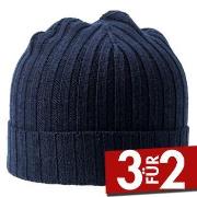 Amanda Christensen Beanie Marine Merinowolle One Size