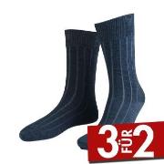 Amanda Christensen Grade Wide Rib Ankle Socks Dunkelblau Gr 39/42