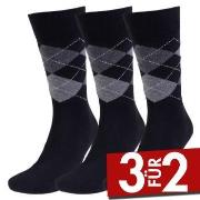 Amanda Christensen 3P True Ankle Argyle Sock Schwarz/Grau Gr 39/42 Her...