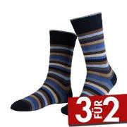 Amanda Christensen True Block Stripe Ankle Sock Marine Gr 39/42