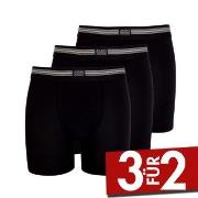 Jockey 3P Cotton Stretch Boxer Trunk Schwarz Baumwolle Small Herren