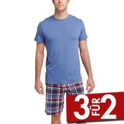 Jockey Night And Day Pyjama Short Sleeve Marine/Rot Small Herren