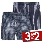 Jockey 2P Woven Boxer Shorts Marine Baumwolle Small Herren