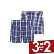 Jockey 2P Woven Boxer Shorts 3XL-6XL Marine kariert Baumwolle 3XL Herr...