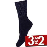 Decoy Cosy Mohair Lurex Sock Blau Muster Strl 37/41 Damen