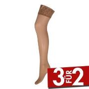 Decoy Strumpfhosen Stay-Up 20 Den Beige Polyamid L/XL Damen