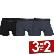 Dovre 3P Bamboo Boxer Tights Schwarz/Grau Small Herren