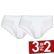 Dovre 2P Organic Cotton Brief With Fly Weiß Ökologische Baumwolle Smal...