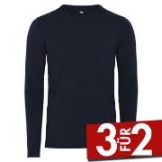 Dovre Organic Wool Long Sleeve Shirt Marine Merinowolle Small Herren