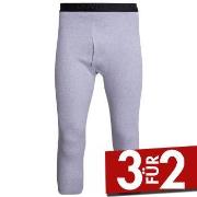 Dovre Three Quarter Long Johns Grau Baumwolle Small Herren