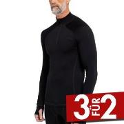 Dovre Wool Zip Single Jersey Schwarz Wolle Small Herren