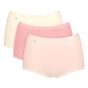 Sloggi 3P Basic Plus Maxi Colored Rot/Gelb Baumwolle 38 Damen