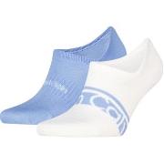Calvin Klein 2P Cotton Logo Stripe Footie Socks Hellblau One Size Herr...