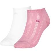 Calvin Klein 2P Soft Cotton Rolltop Trainer Socks Weiß/Rosa One Size D...