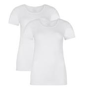 Bamboo basics 2P Kate T-Shirt Round Neck Weiß Small Damen
