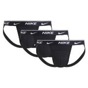 Nike 9P Everyday Cotton Stretch Jockstrap Schwarz/Weiß Baumwolle Small...