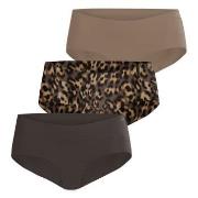 Björn Borg 3P Invisible Hipster Braun gemustert Small Damen