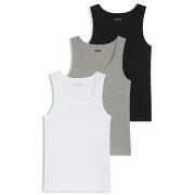 BOSS 3P Tank Top RibClassic Schwarz/Grau Baumwolle Small Herren