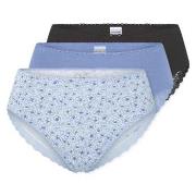 Schiesser 3P Modern Brazillian Slips Schwarz/Blau Baumwolle 38 Damen