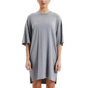 Bread and Boxers T-Shirt Dress Grau Viskose Small Damen