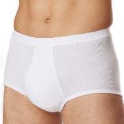 Schiesser Classic Brief With Fly Weiß Baumwolle Medium Herren