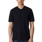 Schiesser 2P Essentials American T-shirts V-neck Schwarz Baumwolle Sma...