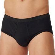 Schiesser 2P Fine Rib Sport Briefs 3XL-4XL Schwarz Baumwolle 3XL Herre...