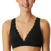Schiesser BH Unique Cotton Soft Bra With Lace Schwarz Baumwolle A 70 D...