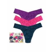 Hanky Panky 3P Signature Lace Original Rise Thong Mixed Nylon One Size...