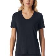 Schiesser Women Mix and Relax V-neck T-Shirt Schwarz Modal 38 Damen