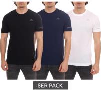 8er Pack Kappa Herren Baumwoll-Shirt Rundhals-Shirt mit kleinem Logo-P...