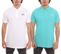 Kappa Veeny Pique Poloshirt Herren Baumwoll-Shirt mit Logo-Stick 70713...