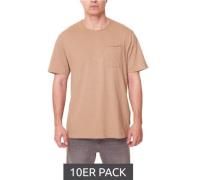 10er Pack ONLY & SONS Roy Regular Herren O-Neck Shirt Freizeit T-Shirt...