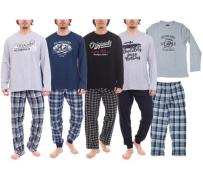 AM Legend Herren Pyjama-Set 2-teilig karierter oder unifarbener Schlaf...