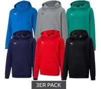 3er Sparpack PUMA teamGOAL 23 Casuals Kinder Hoody mit Kängurutasche K...