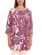 sheego Damen Long-Tunika mit Paisley-Print Blusen-Shirt mit 3/4-Ärmel ...