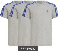 3er Sparpack adidas Kinder nachhaltiges Baumwoll-Shirt Fußball-Trikot ...