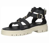 SANSIBAR Damen Sandalette Echtleder-Sandalen im Gladiator-Stil mit Nie...