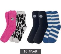 10 Paar Disney Minnie Mouse oder Peanuts Snoopy Damen Kuschel-Socken w...