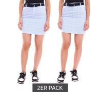 2er Pack DELMAO Damen knielanger Rock im Streifen-Look Sommer-Rock mit...