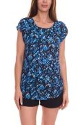 Tamaris Damen Sommer-Shirt Kurzarm-Bluse mit Allover-Muster Sommer-Obe...