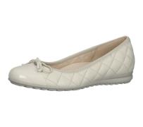 Gabor Damen Echtleder-Slipper gesteppte Ballerina mit Lackleder-Zehenk...