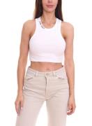 YOUNG POETS Janna Damen Crop-Top Baumwoll-Shirt Ripp-Tanktop Sommer-Ta...